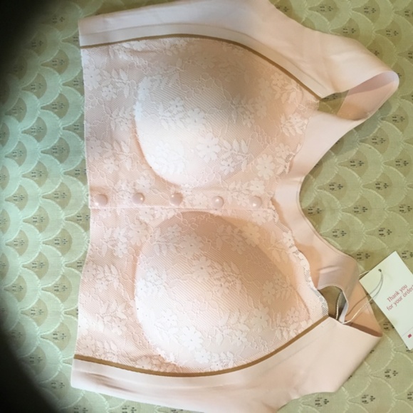 NWT Pink Lace Bra with Front Closure - Picture 4 of 4